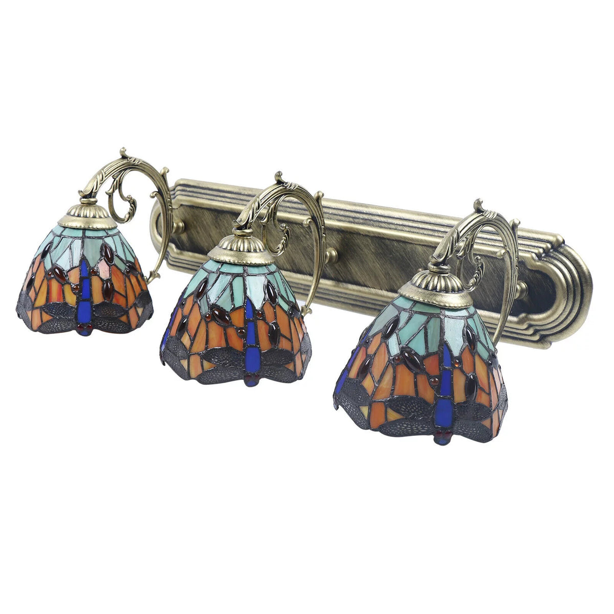 Dragonfly Wall Sconce Lamp Stained Glass E436