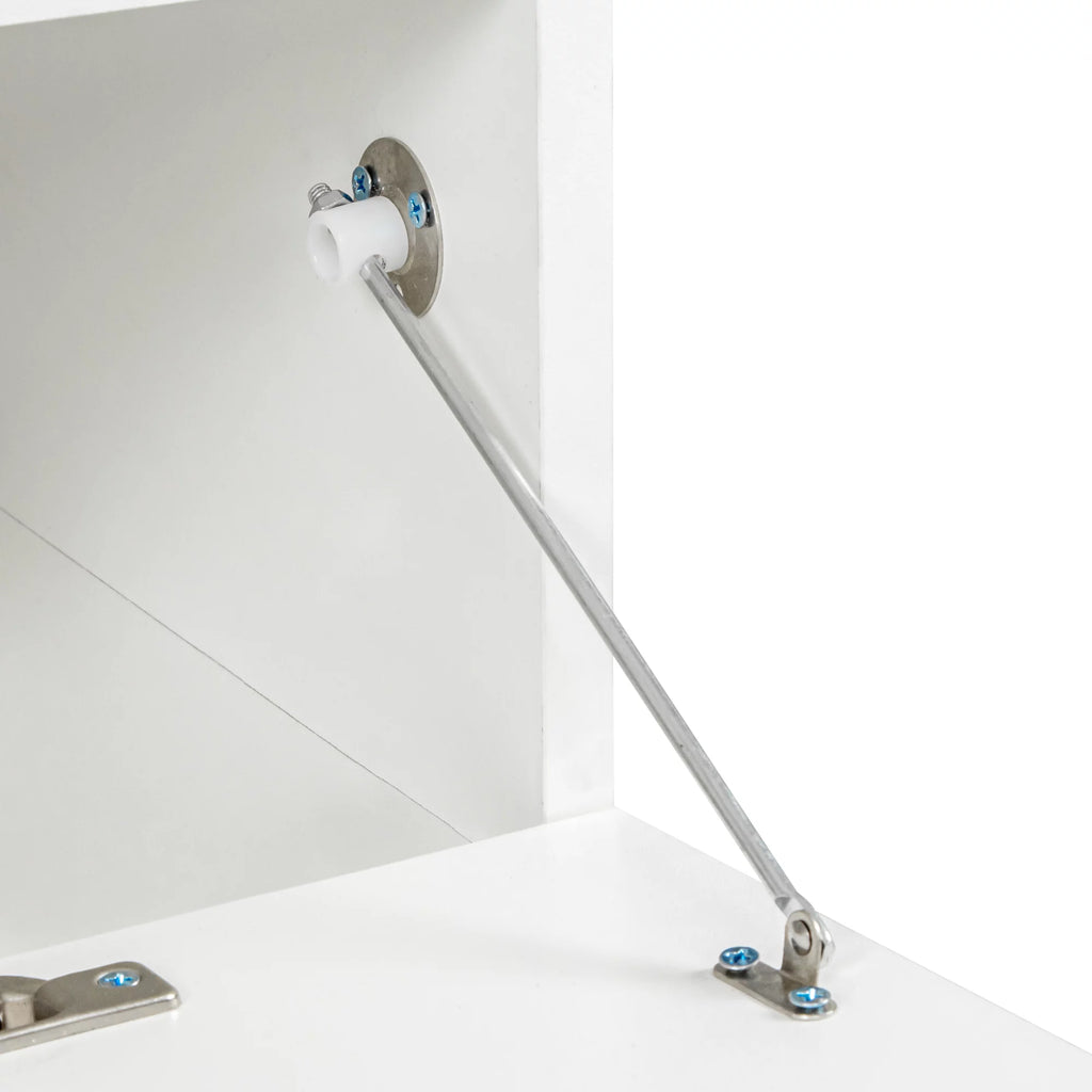 White High Gloss TV Stand with LED Lights F436