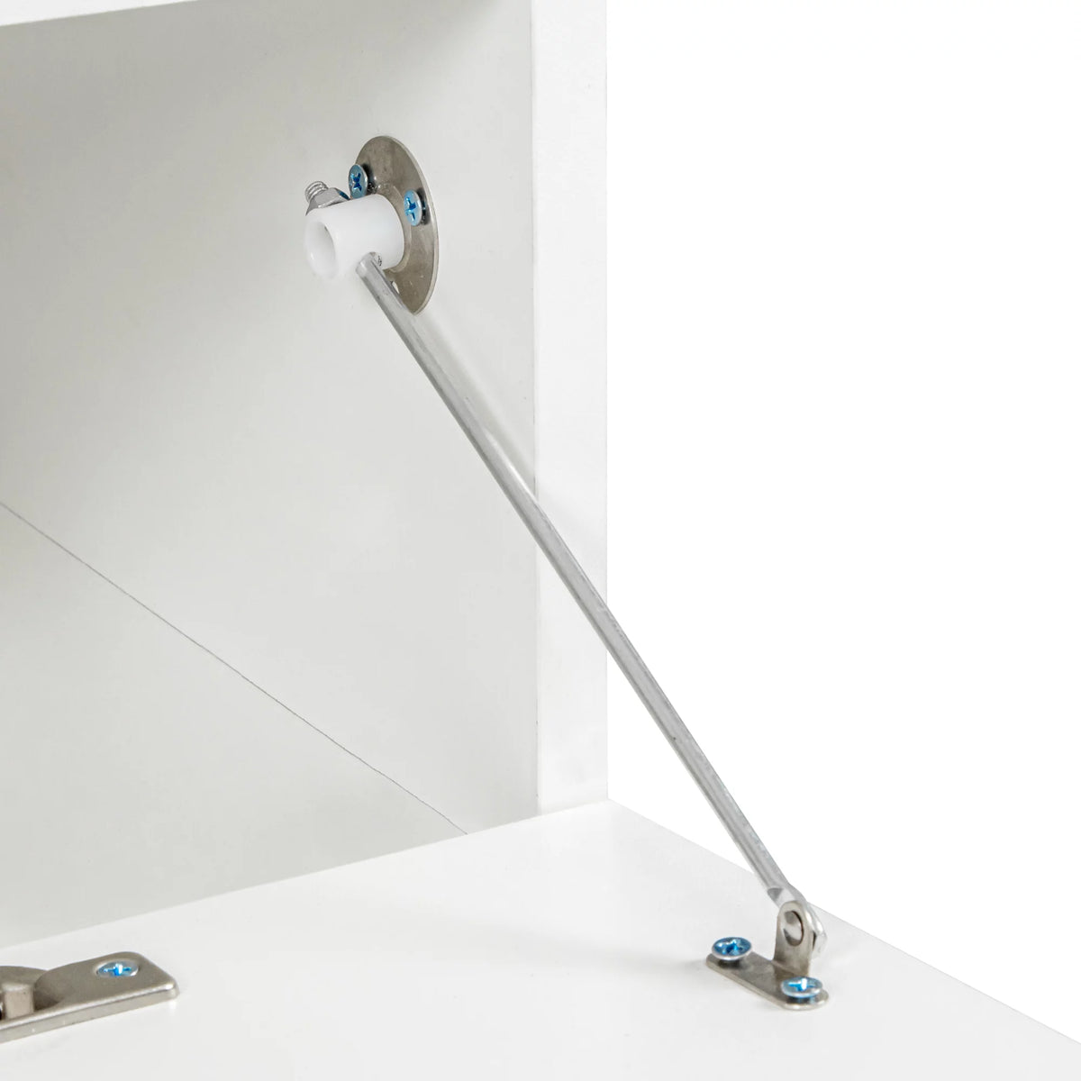 White High Gloss TV Stand with LED Lights F436
