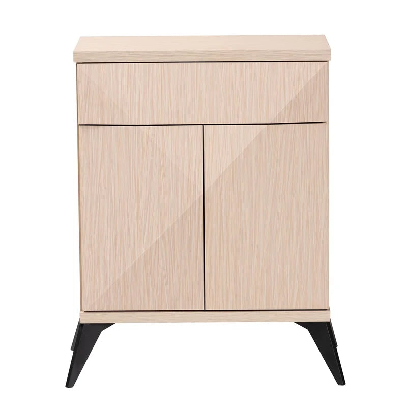 Light Brown and Black Wood 2-Door Sideboard Buffet H214549