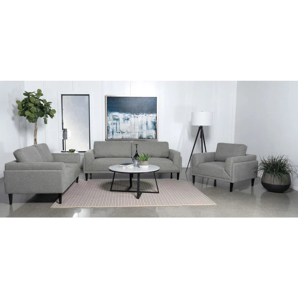3-Piece Upholstered Fabric Sofa Set in Gray E777661