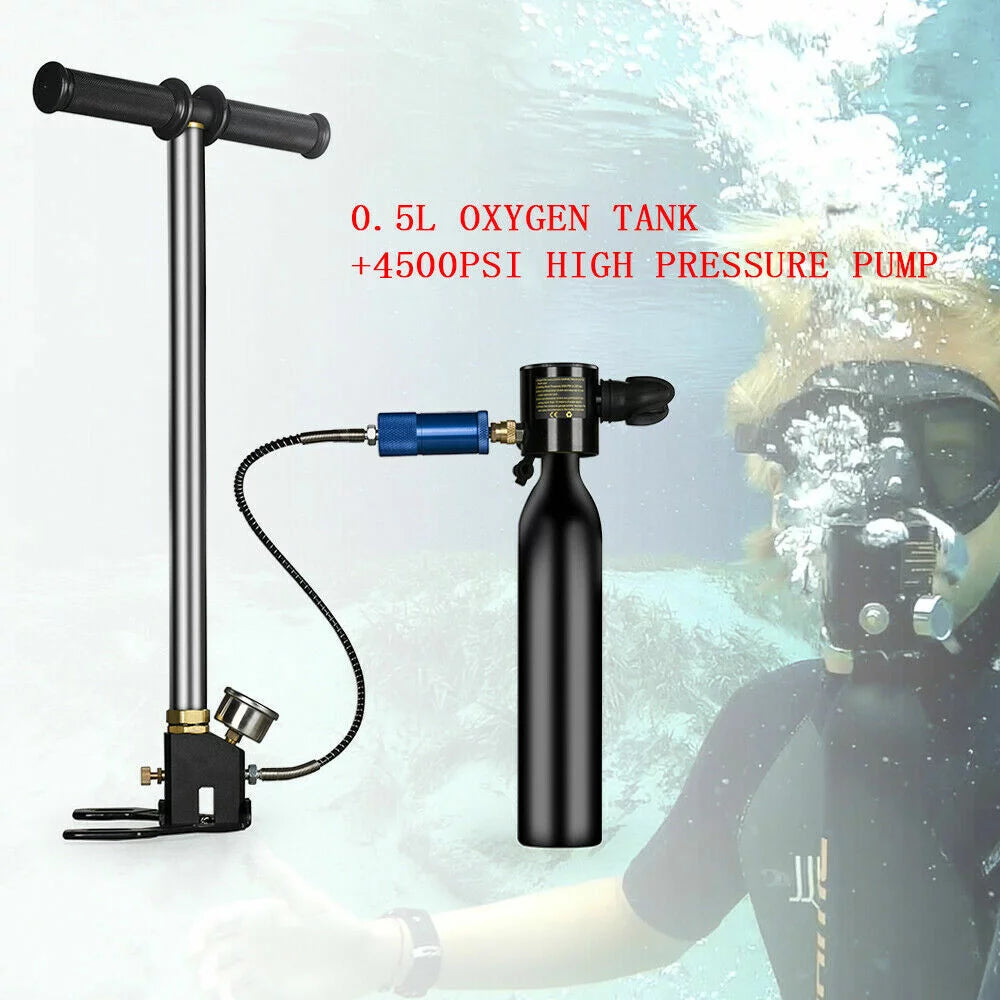 Mini Scuba Tank Diving Equipment Kit with 0.5L Oxygen Tank P78397
