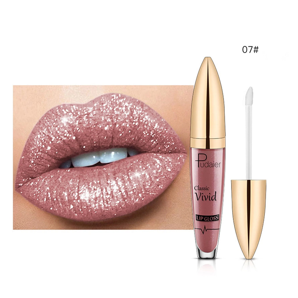 Shiny Long Lasting Glitter Lipstick, 5ml F1734