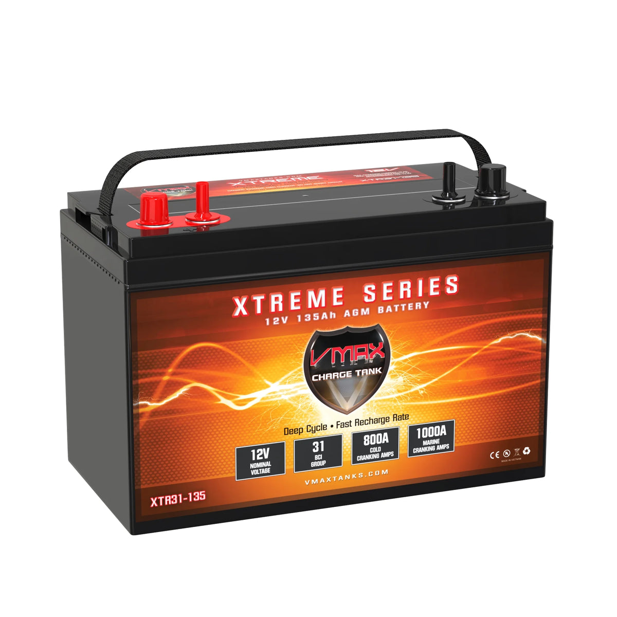12V 135Ah Group 31 Agm Deep Cycle Battery P492807