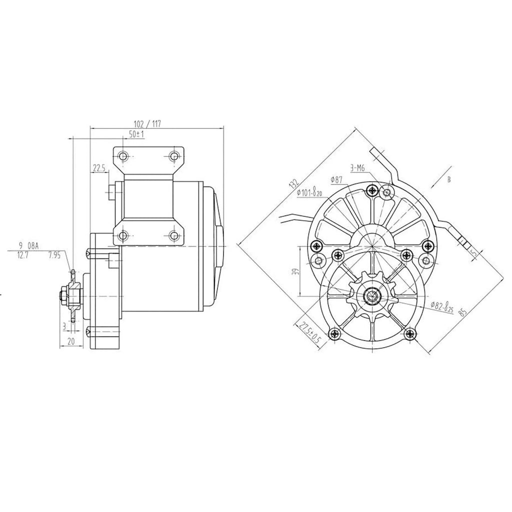 Black Electric Bike Conversion Kit H3773