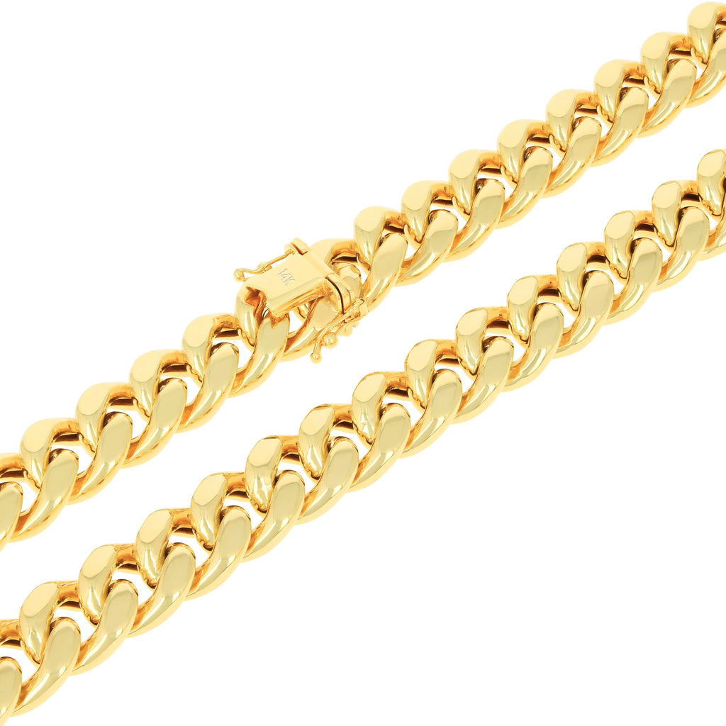 14k Yellow Gold Miami Cuban Link Chain Necklace 20" - 30" C6771