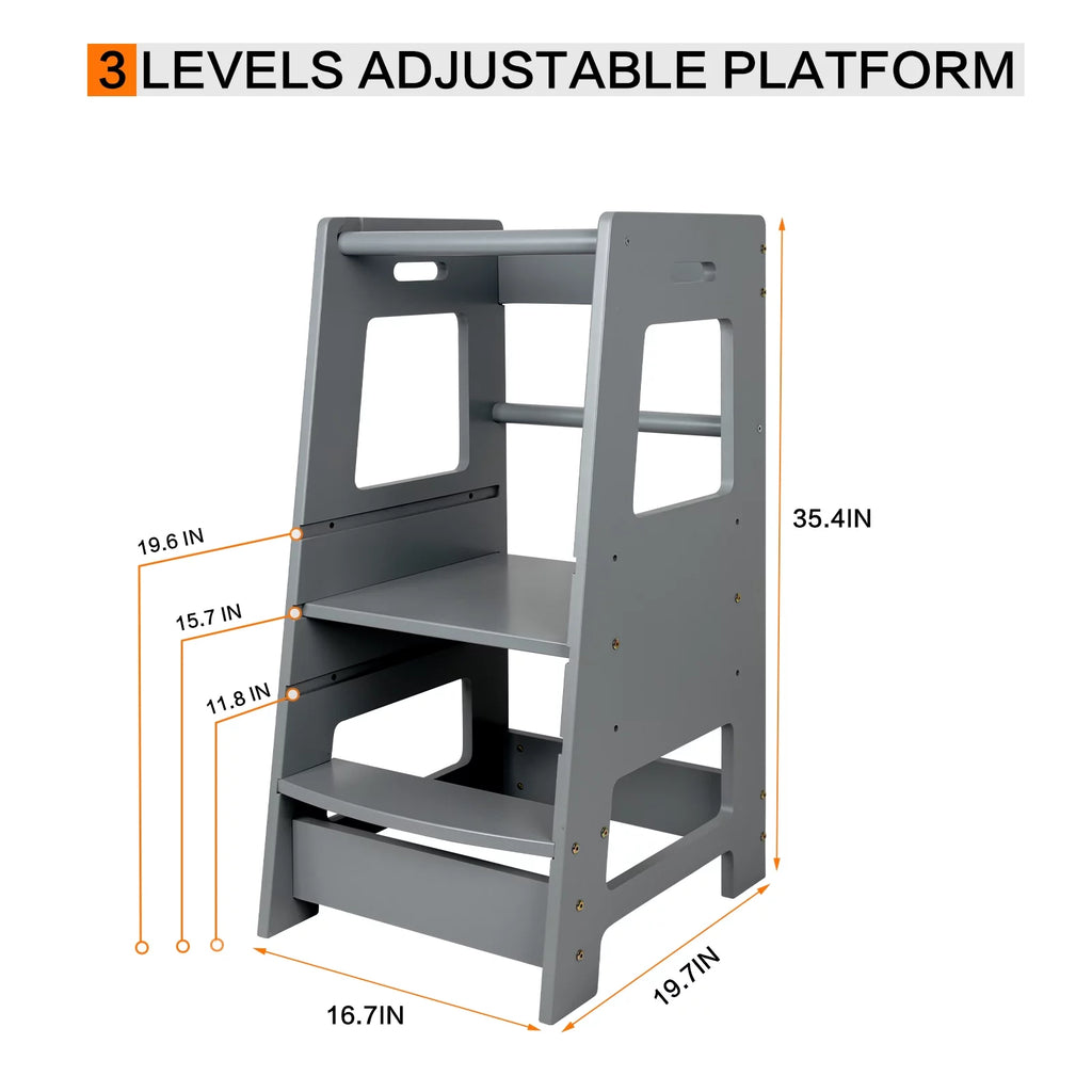Wooden Adjustable Kids Step Stool I908