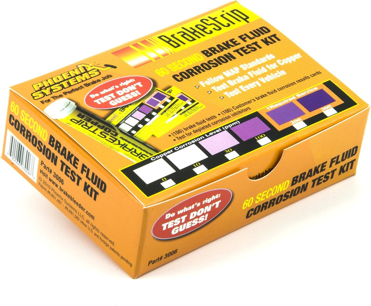 Brake Fluid Test Strip Kit, 100 Test Strips and 100 Rating Cards, Pack of 2 Z478990