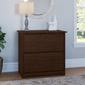 Modern Walnut 2-Drawer Lateral Filing Cabinet I753