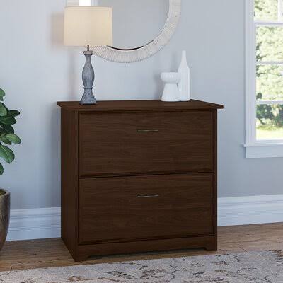 Modern Walnut 2-Drawer Lateral Filing Cabinet I753