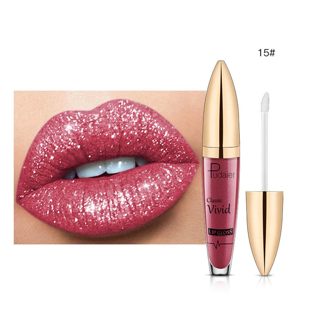 Shiny Long Lasting Glitter Lipstick, 5ml F1734