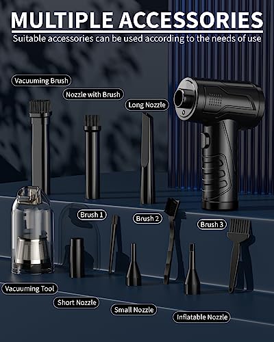 Cordless Air Duster 95000RPM 3-Speeds Rechargeable 8000mAh G331007