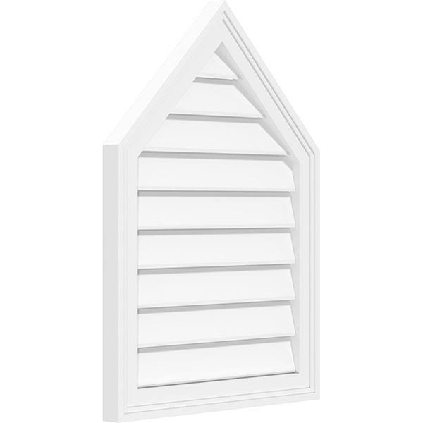 Peaked Top Surface Mount PVC Gable Vent C16965