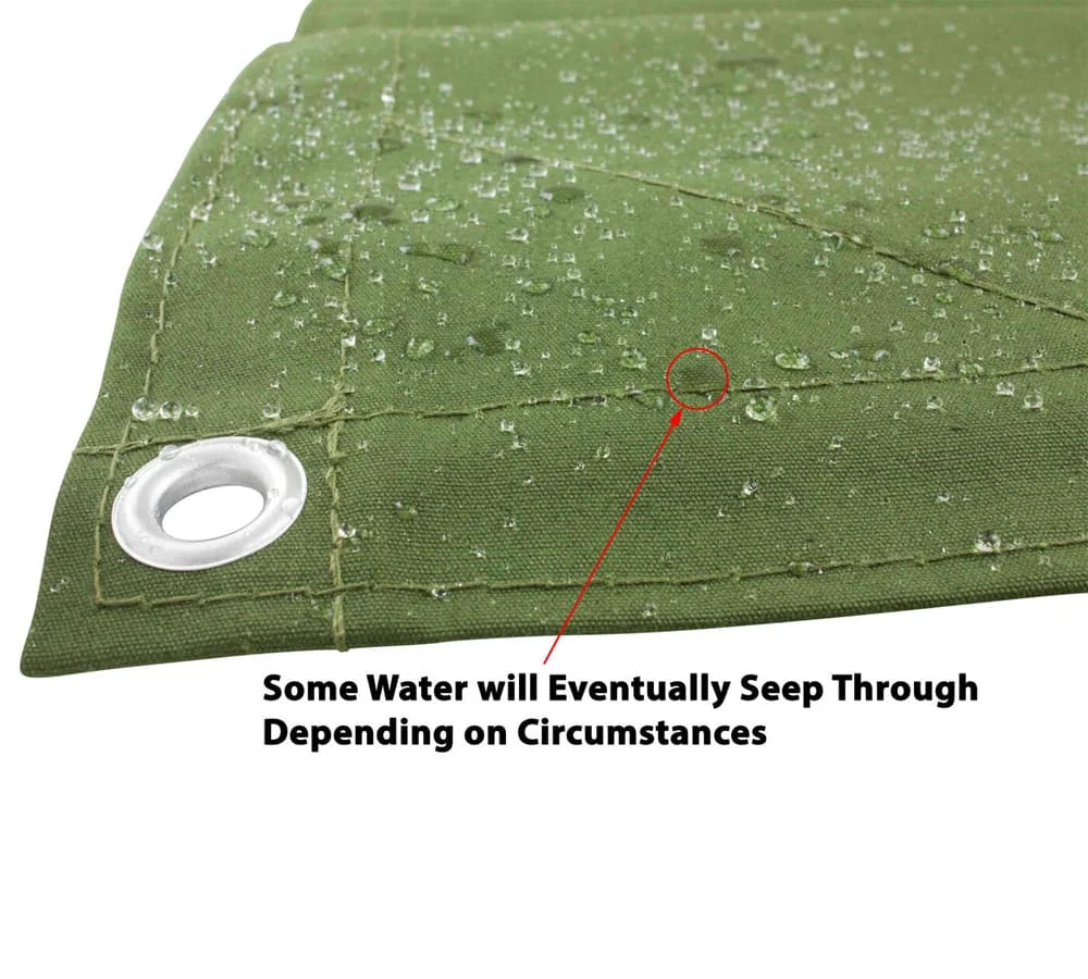 6' x 8' Green Canvas Tarp 12oz Water Resistant C400903