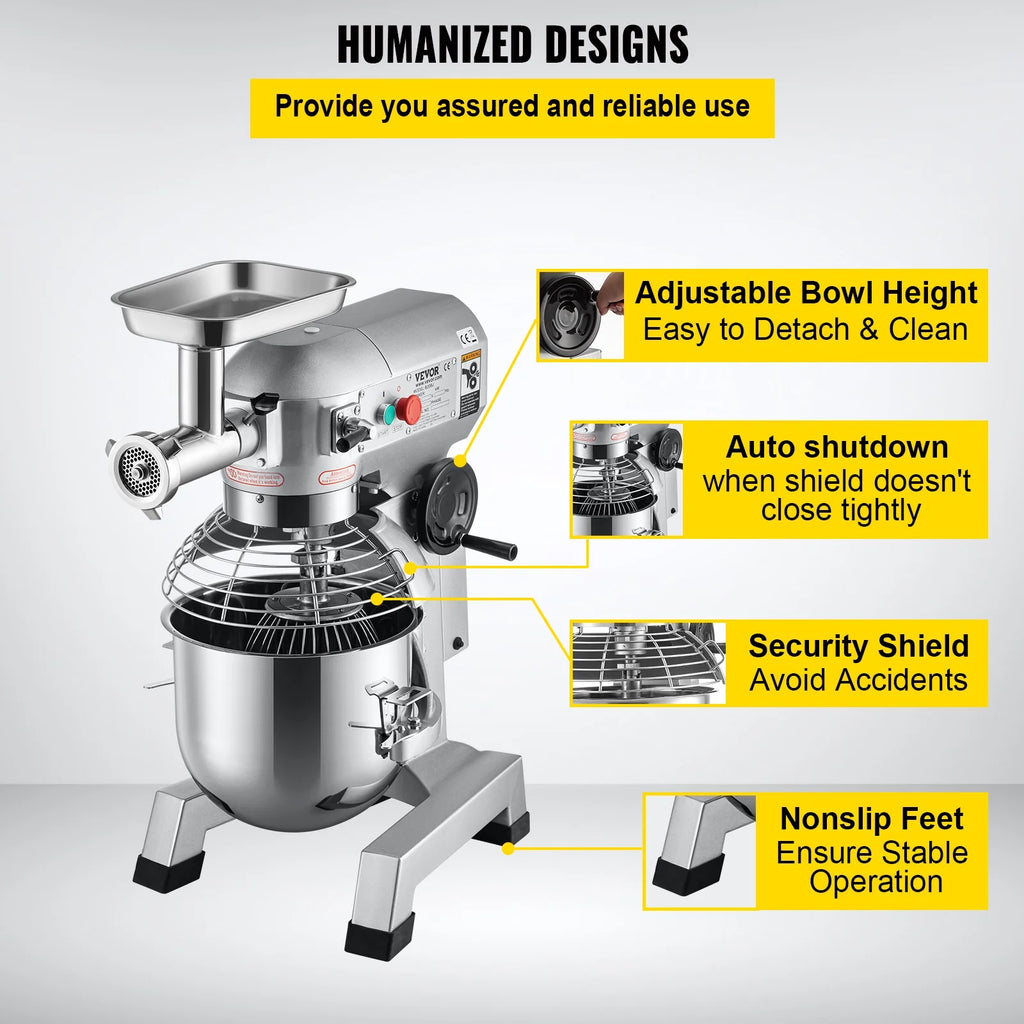 Commercial Electric Food Mixer 20Qt 3 Speeds J744