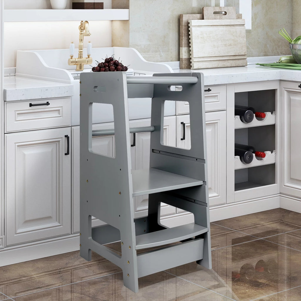 Wooden Adjustable Kids Step Stool I908