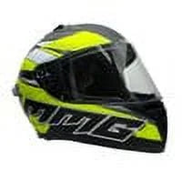 Full Face Motorcycle Helmet DOT Black Yellow Graphic E53054