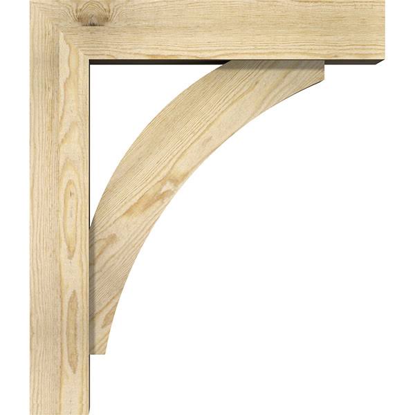 Thorton Block Rough Sawn Bracket with Offset Brace, Douglas Fir P2466