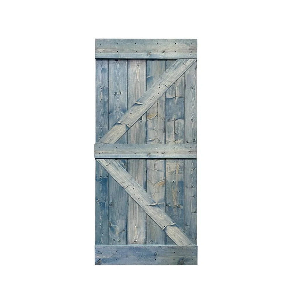Stained Solid Pine Wood Interior Sliding Barn Door Z6420