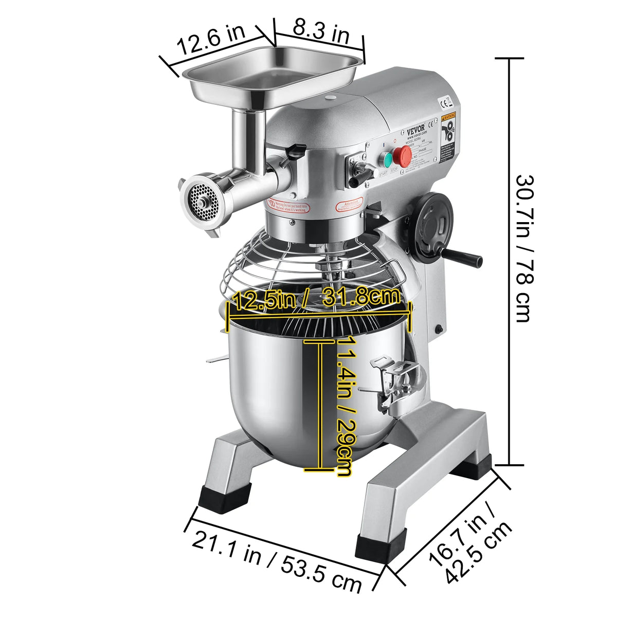 Commercial Electric Food Mixer 20Qt 3 Speeds J744