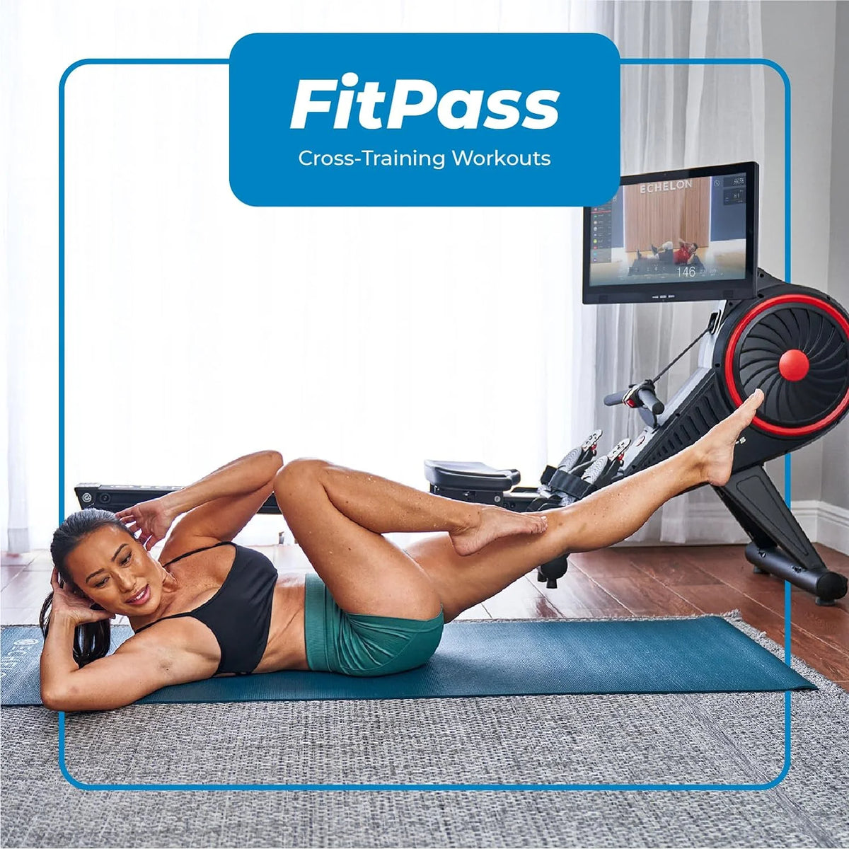 Smart Rowing Machine with 22 HD Rotating Touchscreen S15299