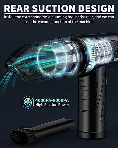 Cordless Air Duster 95000RPM 3-Speeds Rechargeable 8000mAh G331007