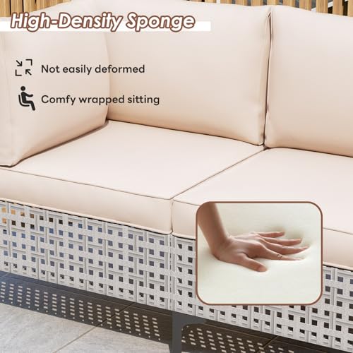 7-Piece All-Weather Rattan Patio Furniture Set with Cushions V56910