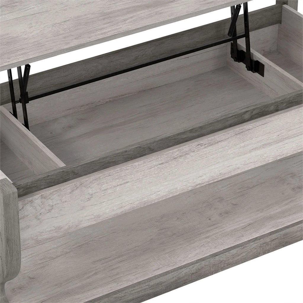 Wood 2-Piece Coffee Table Set in Coastal White F686