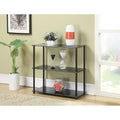 Black Glass 3-Shelf Bookcase R830907