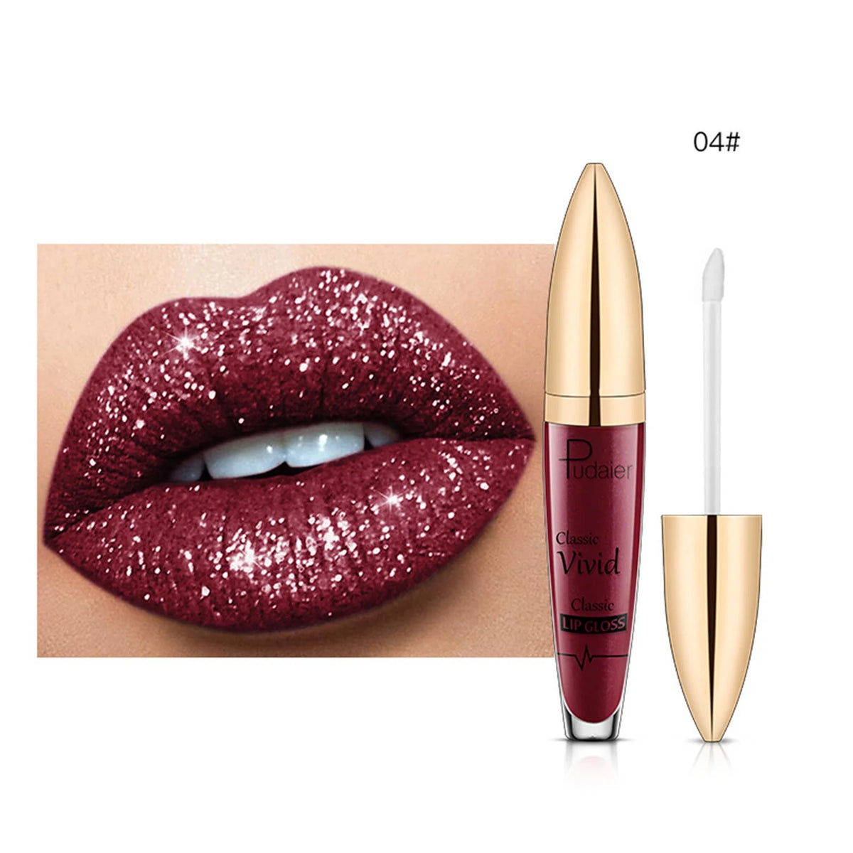 Shiny Long Lasting Glitter Lipstick, 5ml F1734