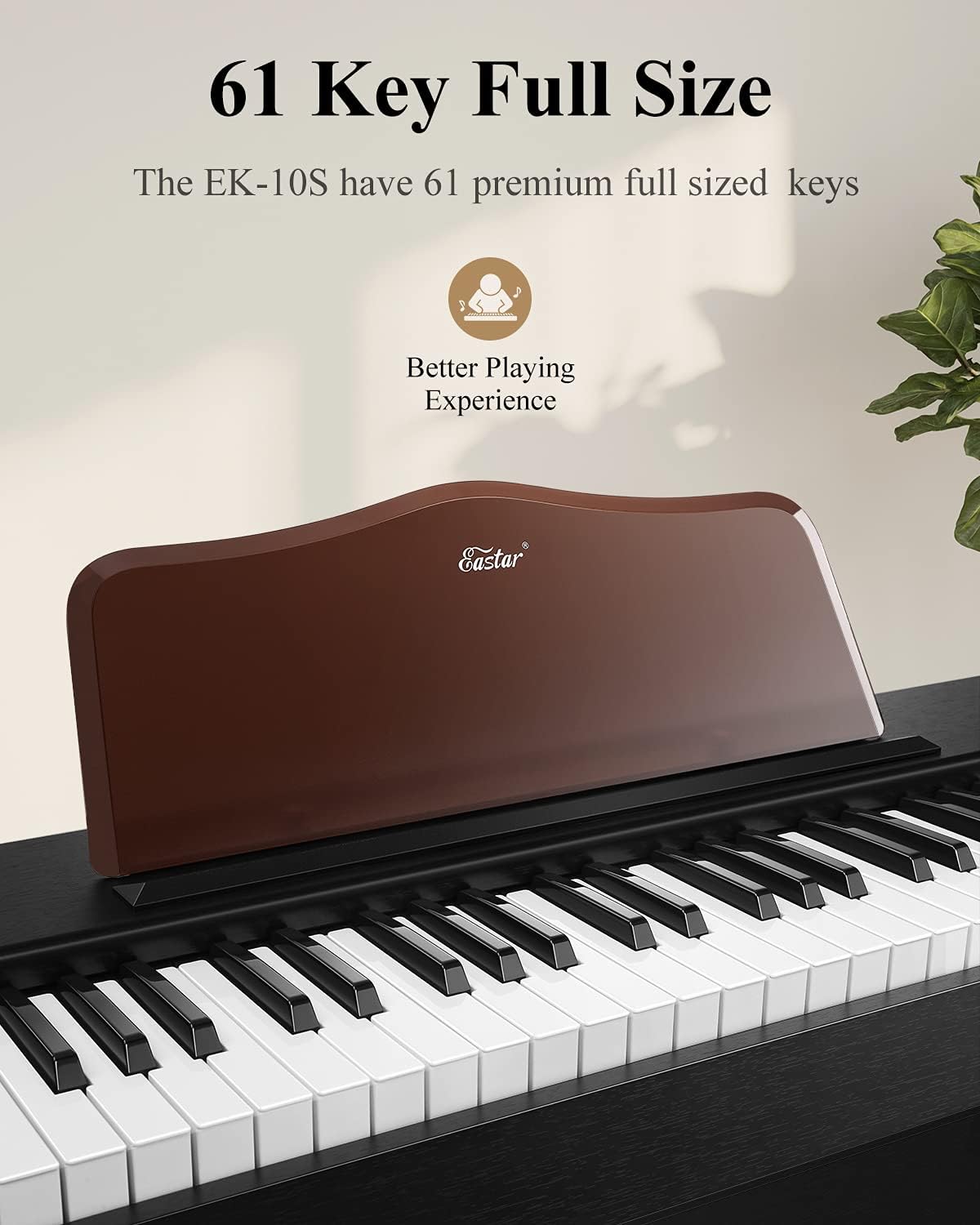 61 Key Full Size Digital Piano with Sustain Pedal & Music Stand R797
