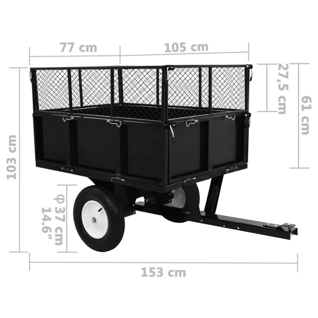 Tipping Trailer for Lawn Tractor 661.4lbs Load L976908