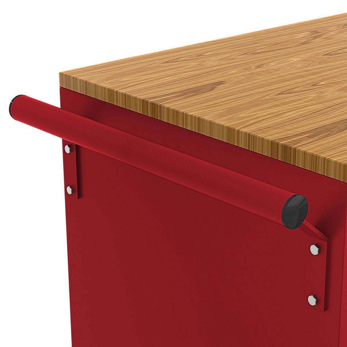 46 in. Mobile Workbench with Solid Wood Top B440908