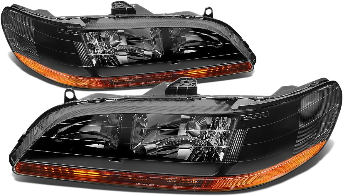 Black Housing Amber Corner Smoked Lens Headlights Assembly D148642