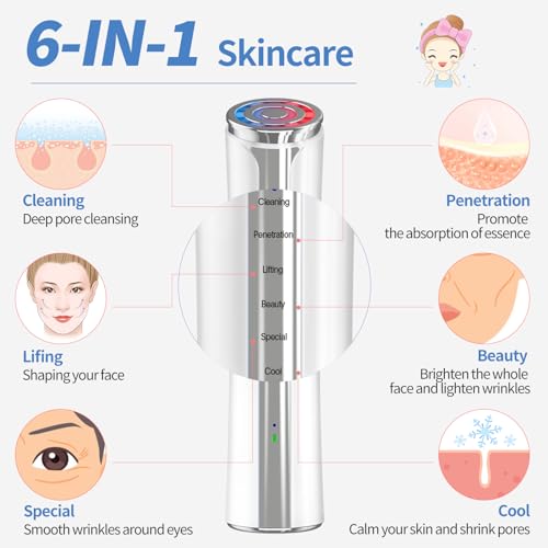 6-in-1 Microcurrent Facial Device Face Massager K380668
