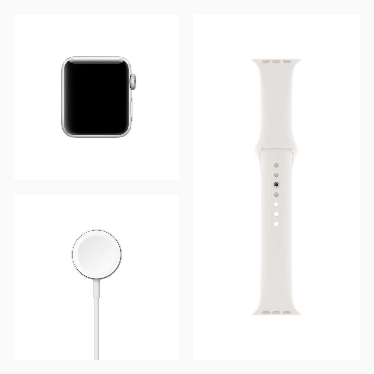 Apple Watch Series 3 GPS Silver 38mm White Sport Band C97483