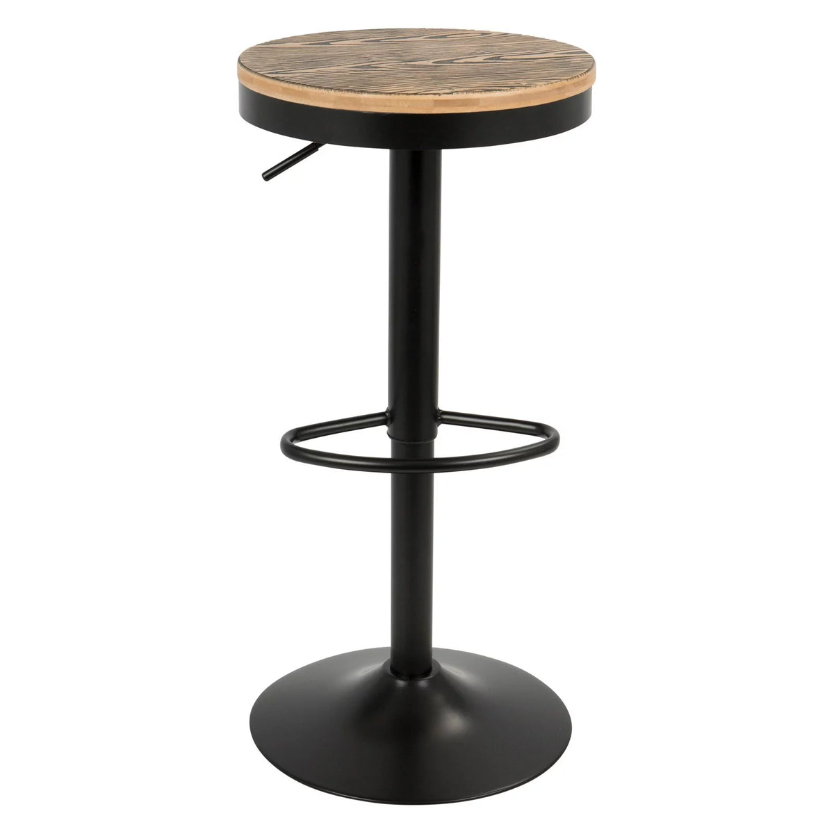 Adjustable Wood Bar Stool Set of 2 E697