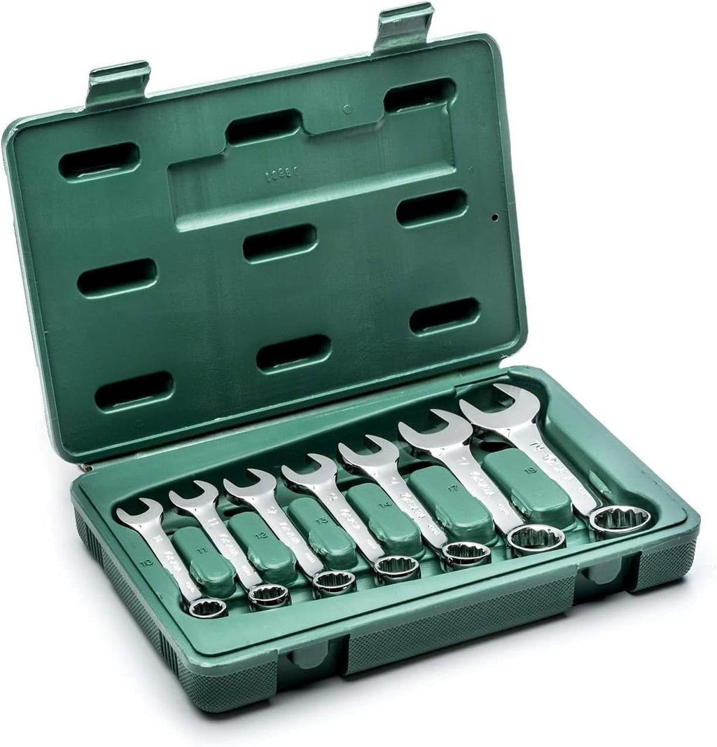 23-Piece Full-Polish Metric Combination Wrench Set with Offset Box Ends and Tool Roll A776