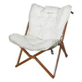 White Wood Folding Accent Chair K36199
