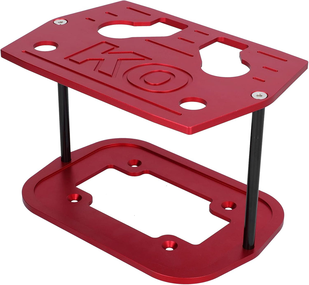 Battery Hold Down Tray Bracket Aluminum Red Pack of 2 Z25952