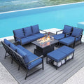 13 Pcs Aluminum Patio Furniture with Fire Pit B72359