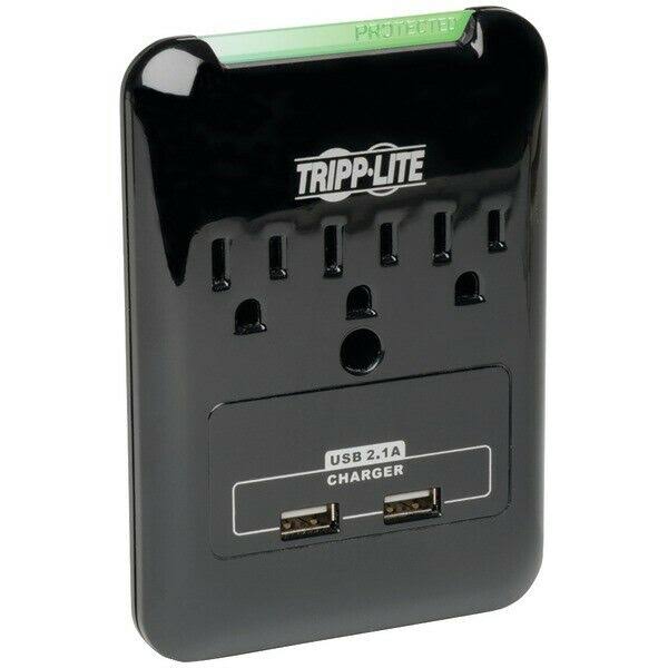 3-Outlet Surge Protector with 2 USB Ports X2572