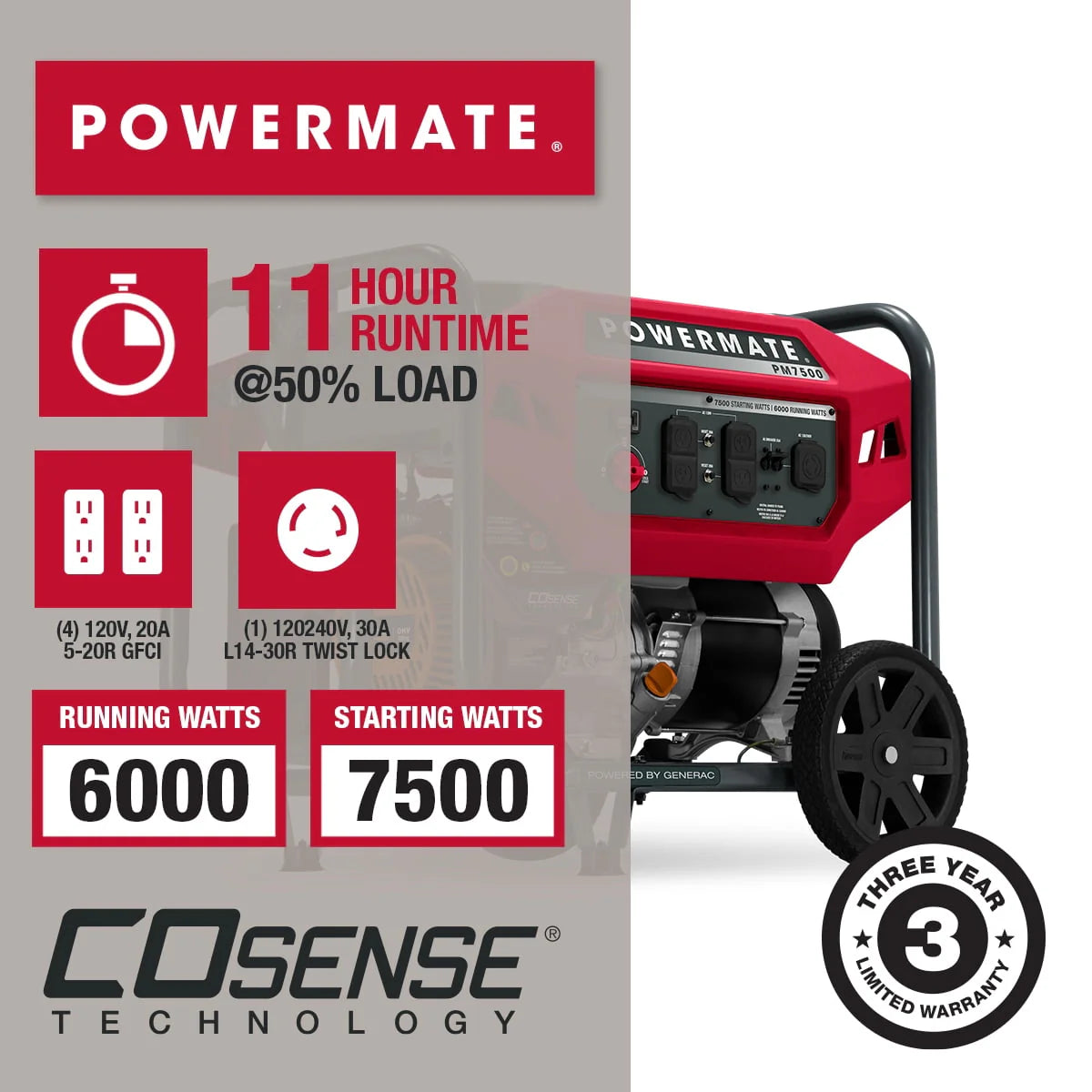 7,500 Watt Gasoline Portable Generator K5658
