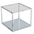 Metal and Glass Square Coffee Table A310