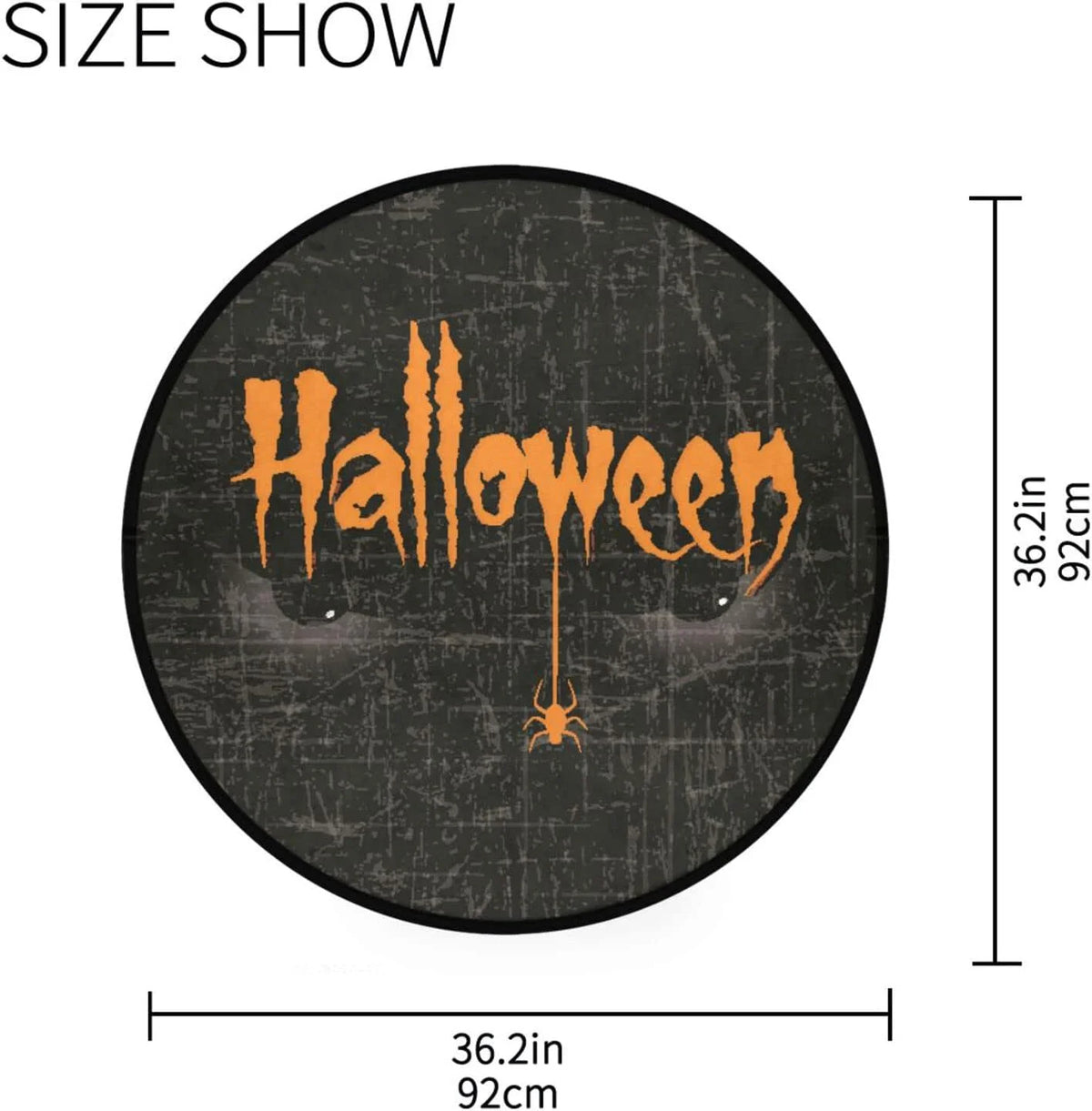 Round Halloween Eyes Area Rug G83970