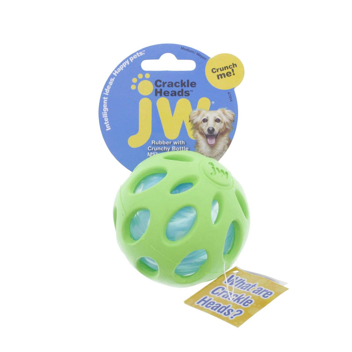 Crackle Heads Ball Dog Toy A3904