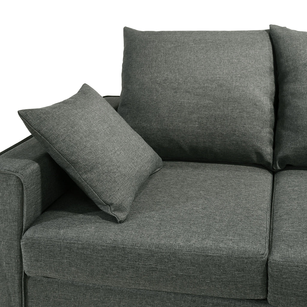 Dark Gray L-Shape Sectional Sofa P828