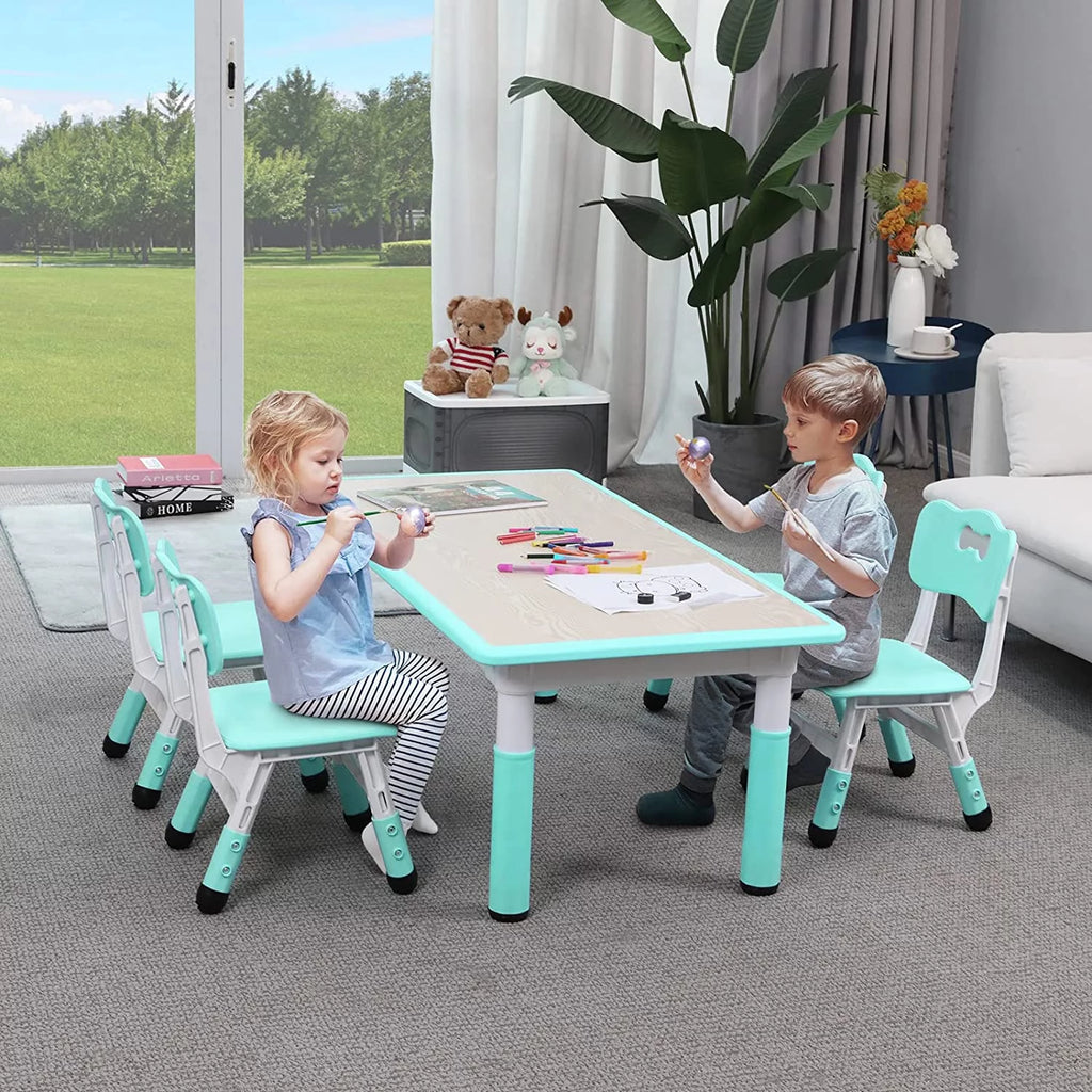 Adjustable Kids Table and Chairs Set, 5 Pieces H3560