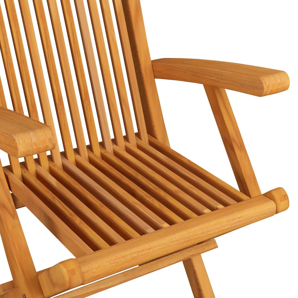 Patio Chairs with Cream Cushions 4 pcs Solid Teak Wood Y9307