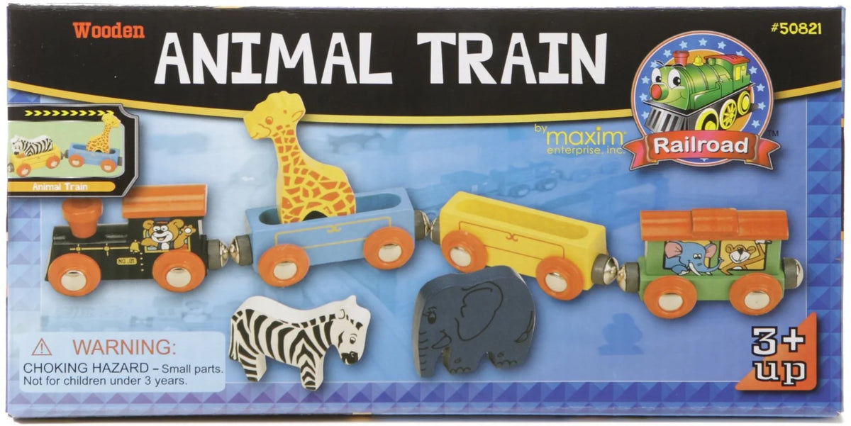 7 Piece Wooden Animal Train Set T283672